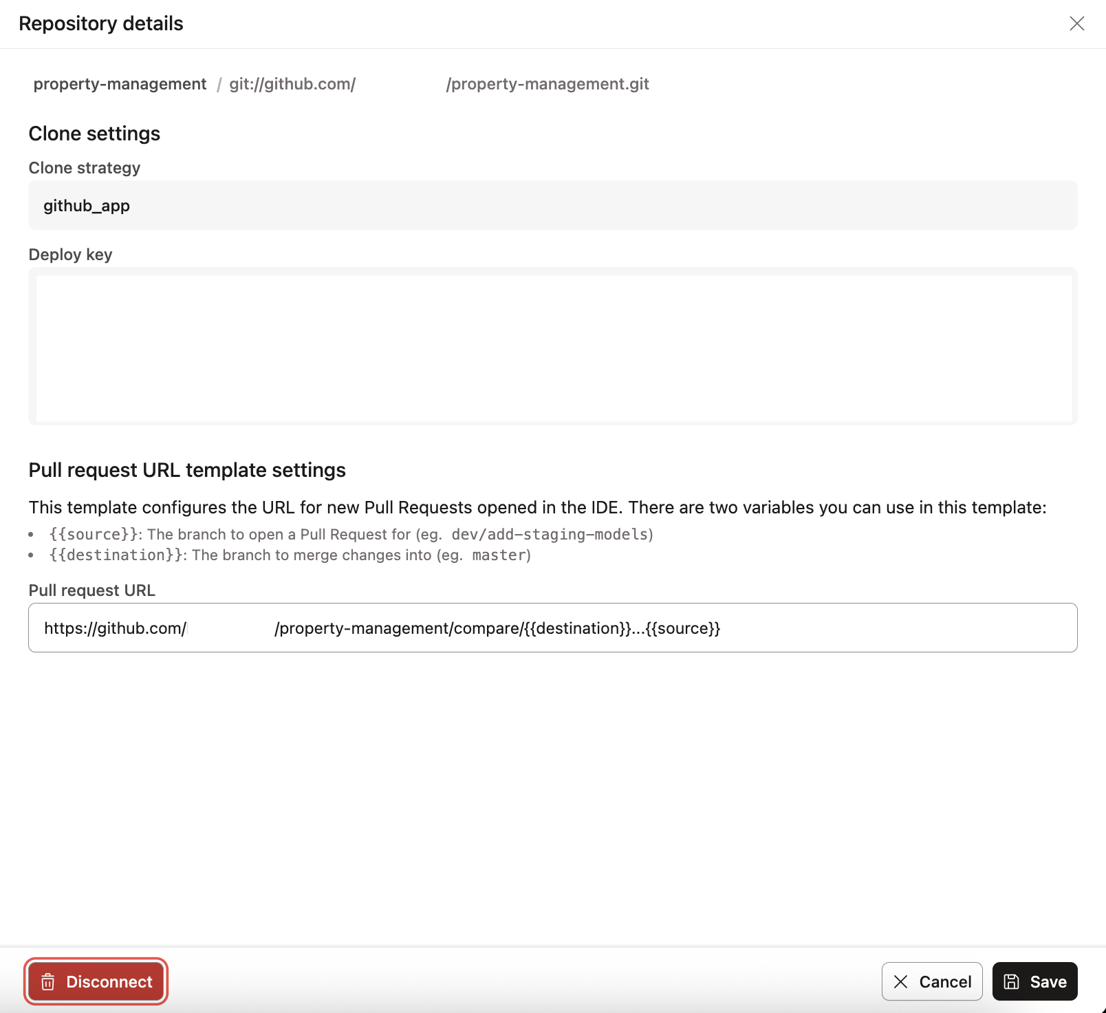 Disconnect and reconnect your Git repository in your dbt Account settings page.